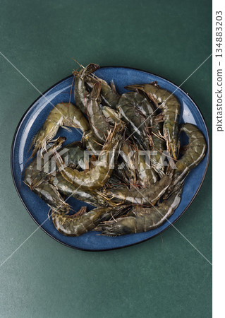 Fresh raw langoustines. Fresh raw langoustines. 134883203