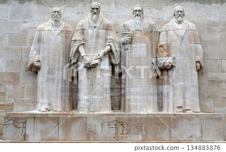 Sculptural composition "Reformation Wall" in Geneva 134883876
