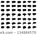 Black bubble speech set on a white background 134884570