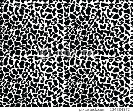 Seamless pattern print of skin of leopard, illustration 134884572