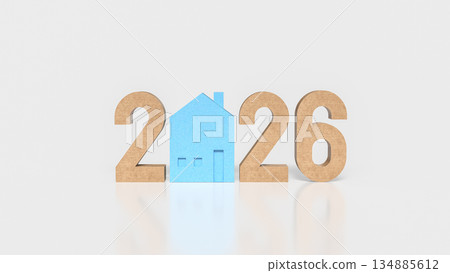 2026 Housing Market and Future Home Ownership Concept 3d render. 2026 Housing Market and Future Home Ownership Concept 3d render. 134885612