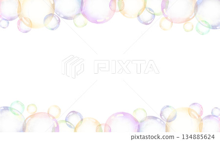 水彩肥皂泡框架 134885624