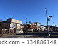 Streetscape of Karuizawa in the dead of winter (Karuizawa, Kitasaku District, Nagano Prefecture) 134886148