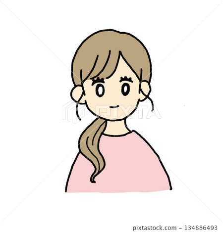 微笑的女人圖 134886493
