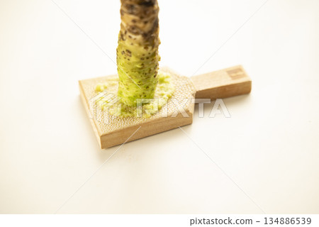 Grated wasabi and shark skin Grated wasabi and shark skin 134886539
