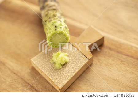 Grated wasabi and shark skin Grated wasabi and shark skin 134886555