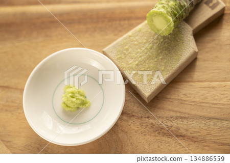 Grated wasabi and shark skin Grated wasabi and shark skin 134886559