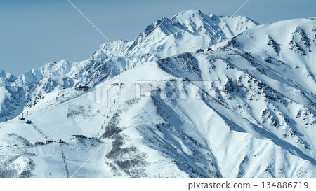 Snow-capped mountains of the Northern Alps, Hakuba Village, Nagano Prefecture Snow-capped mountains of the Northern Alps, Hakuba Village, Nagano Prefecture 134886719