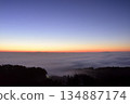 A sea of clouds spreading across the Hitachi Plateau from Sannozan Observatory (tower) 134887174