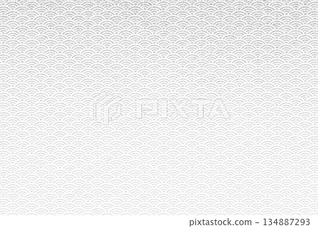 Background image 1: A sparkling, delicate silver pattern overlaid with a Seigaiha pattern 134887293
