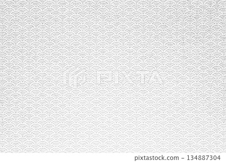 Background image 12 with a sparkling, delicate silver pattern overlaid with a Seigaiha pattern 134887304