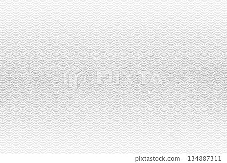 背景圖18，飾以閃亮精緻的銀色圖案，並疊加青海波圖案。 134887311