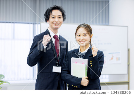 Teacher and student 134888206