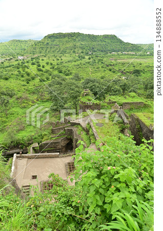 Top view of Daulatabad Fort is an ancient fort located in Maharashtra, India. Originally named Deogiri,fort built from natural rocks and is very strong. it is a fort built from natural rocks. Top view of Daulatabad Fort is an ancient fort located in Maharashtra, India. Originally named Deogiri,fort built from natural rocks and is very strong. it is a fort built from natural rocks. 134888552