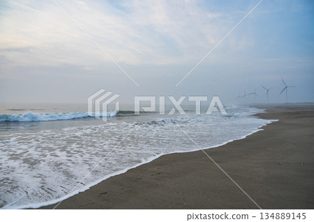茨城縣冰川濱海灘的清晨 茨城縣冰川濱海灘的清晨 134889145