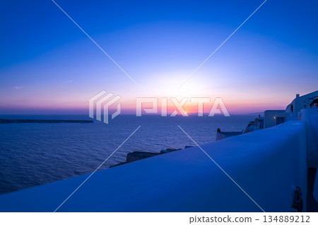 Beautiful sunset in Santorini Beautiful sunset in Santorini 134889212