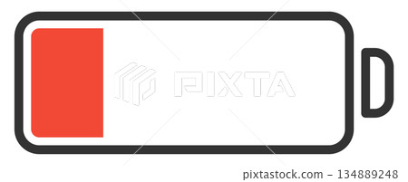 電池/電芯標記扁平圖標 電池/電芯標記扁平圖標 134889248