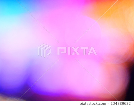 Abstract Bokeh from indoor lighting, Pink with red with orange with purple and yellow circles colored surface, Night city light background for celebration of christmas and holiday season Abstract Bokeh from indoor lighting, Pink with red with orange with purple and yellow circles colored surface, Night city light background for celebration of christmas and holiday season 134889622