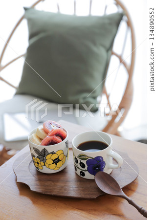 Fruit and coffee pairing 134890552