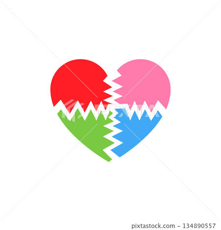 Broken heart icon Broken heart icon 134890557