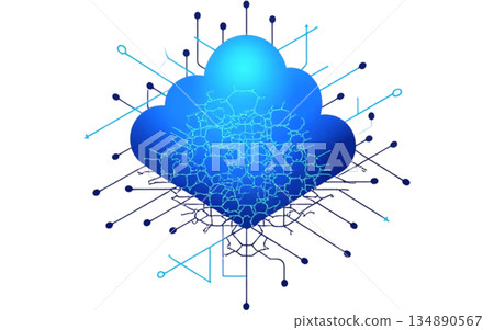 Image of digital communications symbolizing DX (digital transformation) 134890567