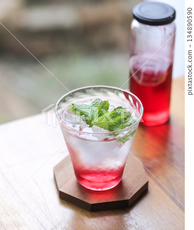 Plum and soda Plum and soda 134890590