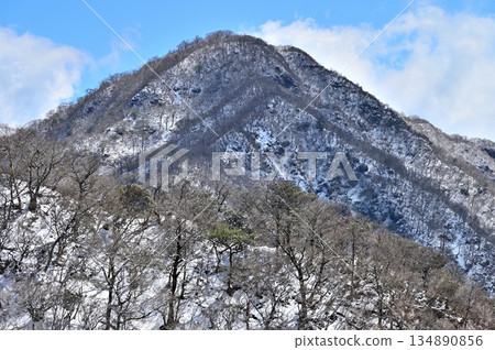 View of snow-capped Mount Ihai from Mount Yobuko in the Aitaka Mountains View of snow-capped Mount Ihai from Mount Yobuko in the Aitaka Mountains 134890856