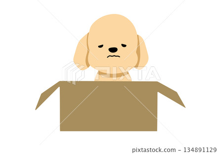 手繪流浪狗插圖 134891129