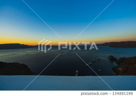 聖托里尼的美麗風景 聖托里尼的美麗風景 134891199