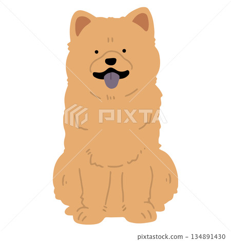 手繪狗插圖 134891430