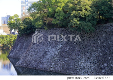 皇宮外花園的石牆 134891668