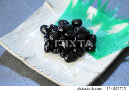 Black beans on a plate Black beans on a plate 134892715