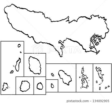 東京地圖插圖(筆觸) 簡單 東京地圖插圖(筆觸) 簡單 134892905