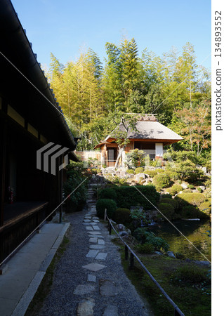 Tea house in the garden of Toji-in Temple 134893552