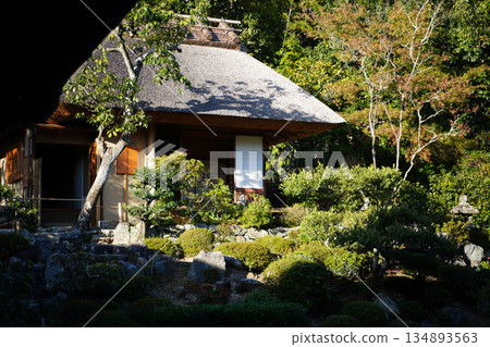 Tea house in the garden of Toji-in Temple 134893563