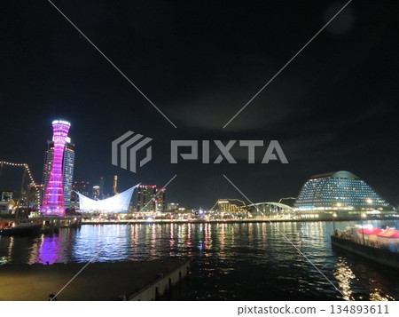 港口塔夜視圖 134893611