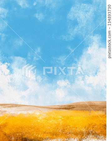 秋日藍天與田野人工智慧影像 134893730