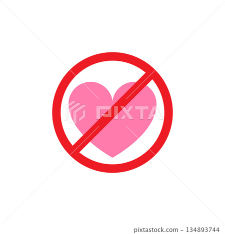 heart with aprohibition 134893744