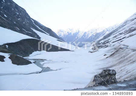 Zero Point is a viewpoint located in Sonamarg, Kashmir, India. Located at an altitude of 4,200 meters above sea level, it is known for its beautiful scenery of vast grasslands and snow-capped Himalaya 134893893