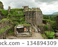 Tourists visit in Daulatabad fort , Built with massive stone walls showcasing medieval military architecture and cultural heritageIt. 134894309