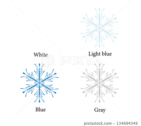 冬季插畫素材:雪花套裝第5套 冬季插畫素材:雪花套裝第5套 134894349