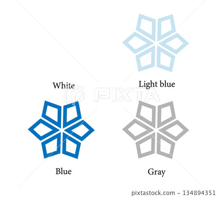 冬季插畫素材:雪花套裝第7套 冬季插畫素材:雪花套裝第7套 134894351