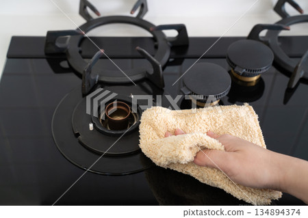 廚房 瓦斯爐 清潔 乾淨 大掃除 clean wipe gas stove クリーナー 134894374