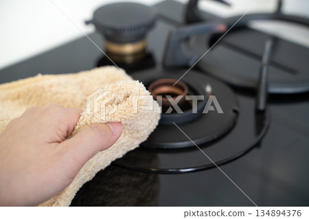 廚房 瓦斯爐 清潔 乾淨 大掃除 clean wipe gas stove クリーナー 134894376