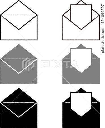 郵件圖示（已開啟） 134894707