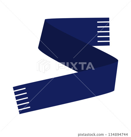 Illustration of a scarf, a winter cold weather item Illustration of a scarf, a winter cold weather item 134894744