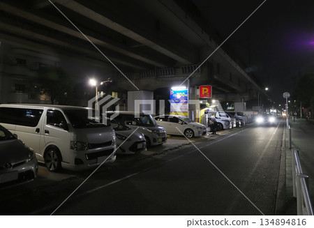 Parking lot/Night coin parking Parking lot/Night coin parking 134894816