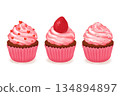 粉紅蛋糕插畫 134894897