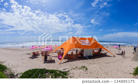 Public Signboard No Signs Beach 134895175