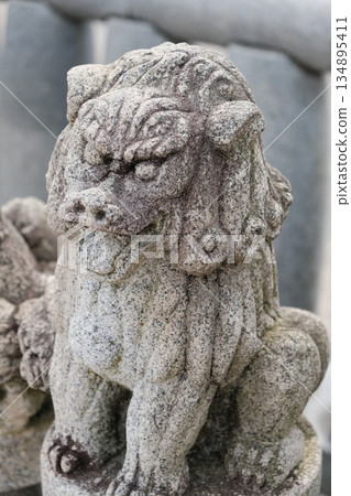 Ancient Stone Gargoyle Wing Detail Sculpture 134895411